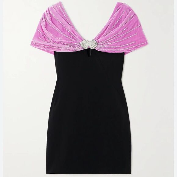 SALONI Kaila Embelished Velvet Dress - Picture 2 of 8